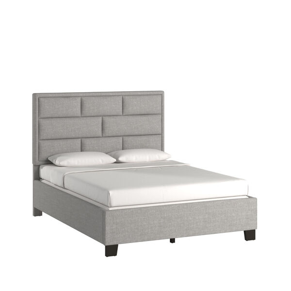 Skyler Gray Upholstered Queen Panel Bed, image 1